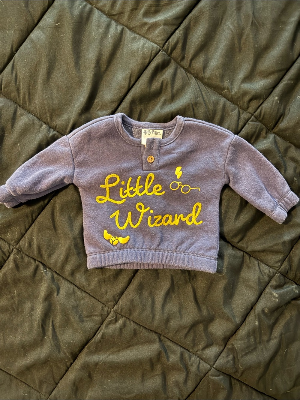 {HARRY POTTER} Little Wizard Navy Blue Pullover Sweatshirt